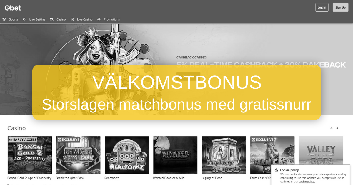 QBet Casino för svenska spelare